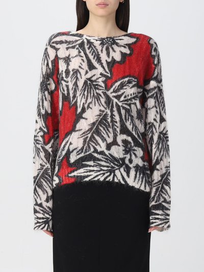 Twinset Long-sleeved Sweater In Red
