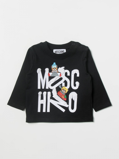 Shop Moschino Baby T-shirt  Kids Color Black