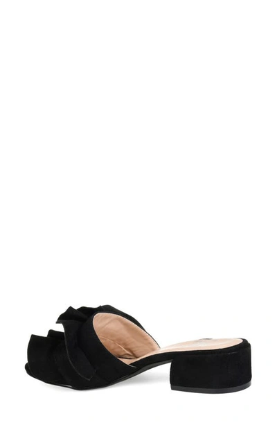 Journee Sabica Ruffle Slide Sandal In Black