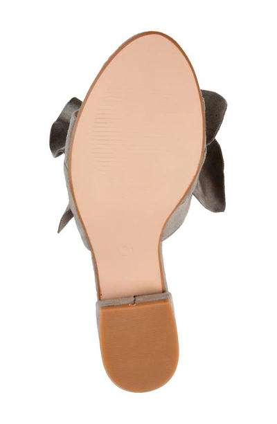 Journee Sabica Ruffle Slide Sandal In Grey