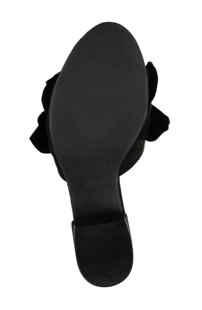 Journee Sabica Ruffle Slide Sandal In Black