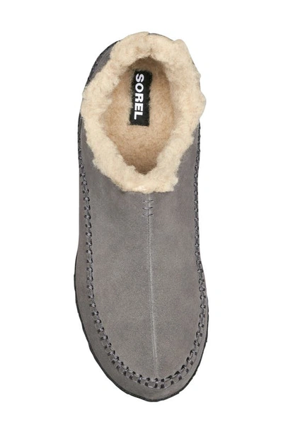 Sorel Men's Manawan Ii Faux Fur-lined Suede Slipper Shoes In Quarry