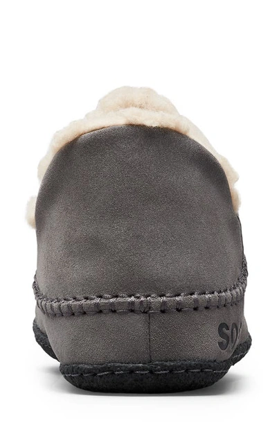 Sorel Men's Manawan Ii Faux Fur-lined Suede Slipper Shoes In Quarry
