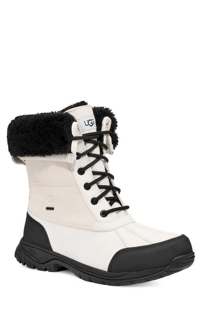 Shop Ugg Butte Waterproof Boot In White / Black