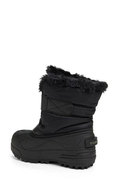 Shop Sorel Snow Commander Insulated Waterproof Boot In Black/ Charcoal