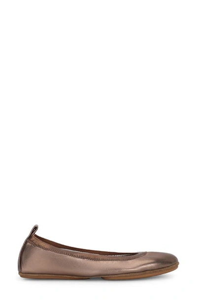 Yosi Samra Samara Foldable Ballet Flat In Bronze