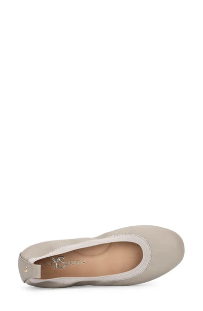 Shop Yosi Samra Samara Foldable Ballet Flat In Simply Taupe Leather