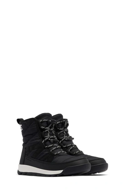 Shop Sorel Kids' Whitney™ Ii Short Waterproof Insulated Boot In Black/ Black