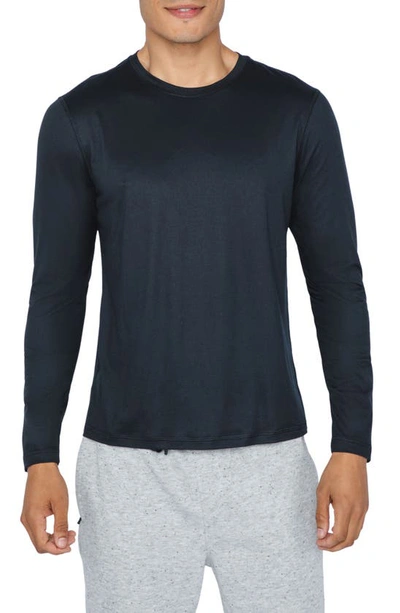 Shop 90 Degree By Reflex Cationic Heather Long Sleeve Shirt In Black