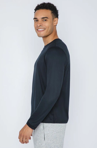 90 Degree By Reflex Cationic Heather Long Sleeve Shirt In Black