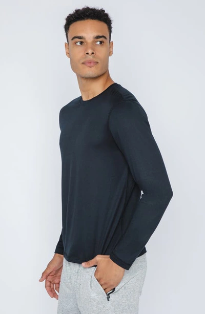 90 Degree By Reflex Cationic Heather Long Sleeve Shirt In Black