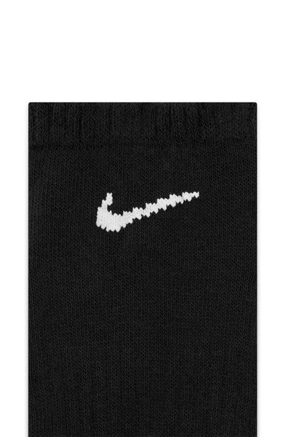 Shop Nike Kids' 6-pack Everyday Cushioned No-show Training Socks In Black/ White