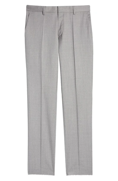 Shop Hugo Boss Genius Virgin Wool Pants In Med Grey