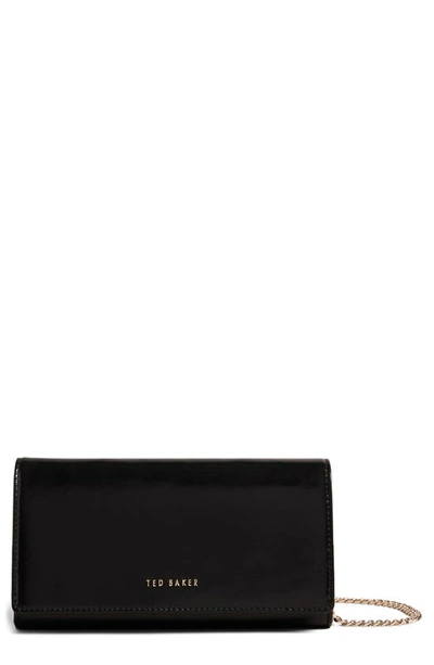 Shop Ted Baker Liberta Leather Wallet On A Chain In Black