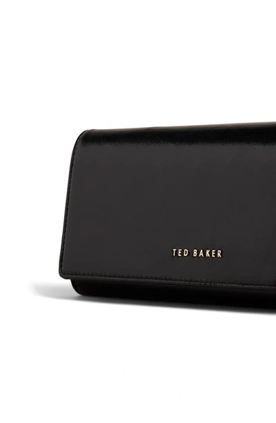 Shop Ted Baker Liberta Leather Wallet On A Chain In Black
