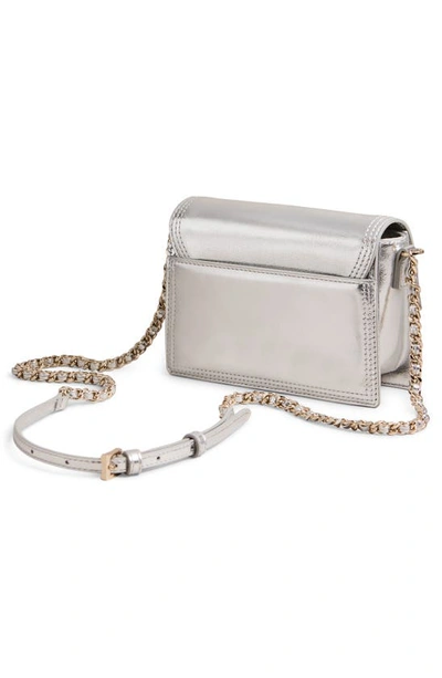 Shop Ted Baker Libbe Leather Crossbody Bag In Silver