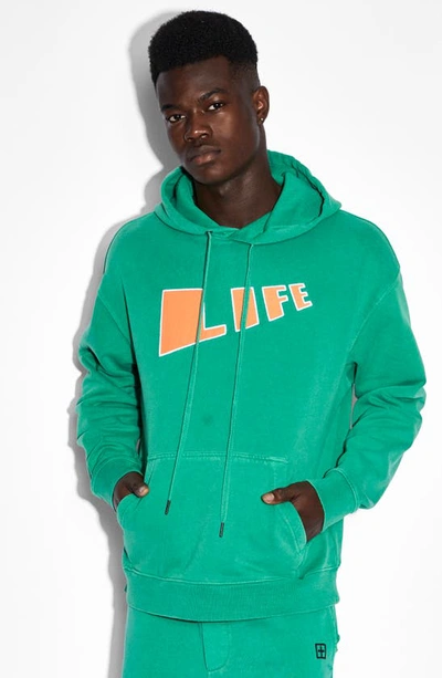 Shop Ksubi Oversize Life Biggie Graphic Hoodie In Green