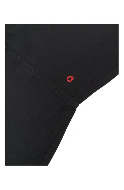 Shop Imperfects Benny Short Sleeve Organic Cotton V-neck Jersey In Jet Black