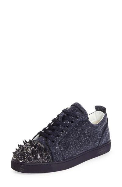 Christian Louboutin Junior Pik Pik Spike-toe Low Top Sneakers In Ink/ink Mat | ModeSens