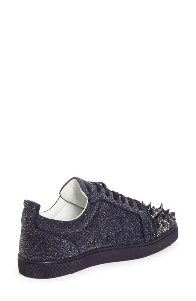 Christian Louboutin Junior Pik Pik Spike-toe Low Top Sneakers In Ink/ink Mat | ModeSens