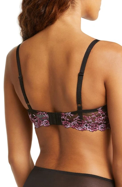 Shop Wacoal Embrace Lace Underwire Bra In Black/ Berry Multi