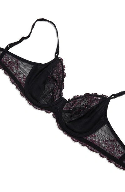 Shop Wacoal Embrace Lace Underwire Bra In Black/ Berry Multi