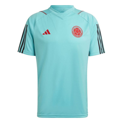 Shop Adidas Originals Adidas Aqua Colombia National Team Practice Training Jersey In Light Blue