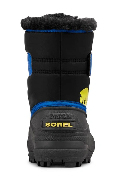 Shop Sorel Snow Commander Insulated Waterproof Boot In Black