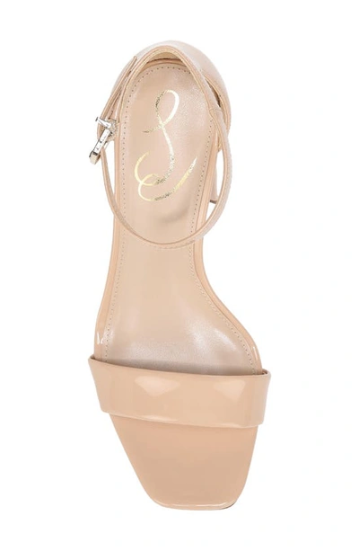 Shop Sam Edelman Daniella Ankle Strap Sandal In Beige Blush Patent