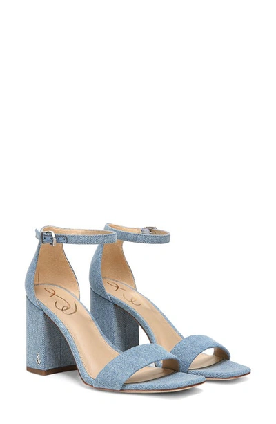 Shop Sam Edelman Daniella Ankle Strap Sandal In Montrose Blue