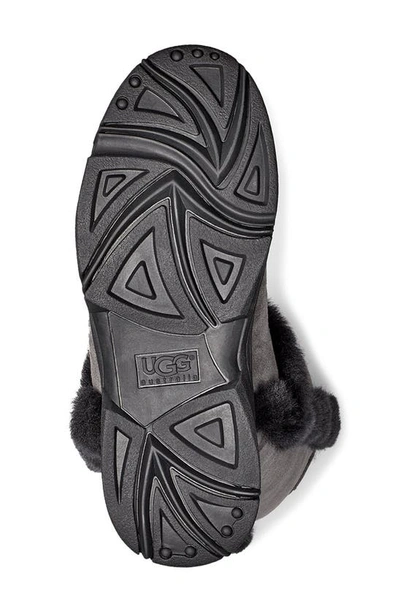 Shop Ugg Sunburst Genuine Shearling Tall Boot In Grey / Black