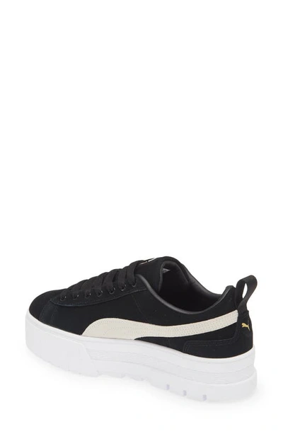 Shop Puma Mayze Gum Platform Sneaker In  Black/  White