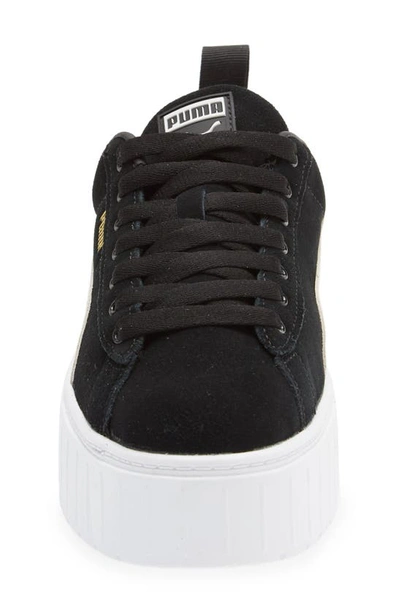 Shop Puma Mayze Gum Platform Sneaker In  Black/  White
