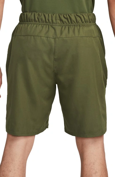 Shop Nike Court Dri-fit Victory Athletic Shorts In Rough Green/ White