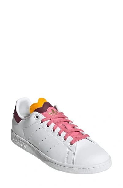 Shop Adidas Originals Primegreen Stan Smith Sneaker In White/ Rose/ Gold