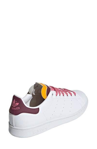 Shop Adidas Originals Primegreen Stan Smith Sneaker In White/ Rose/ Gold