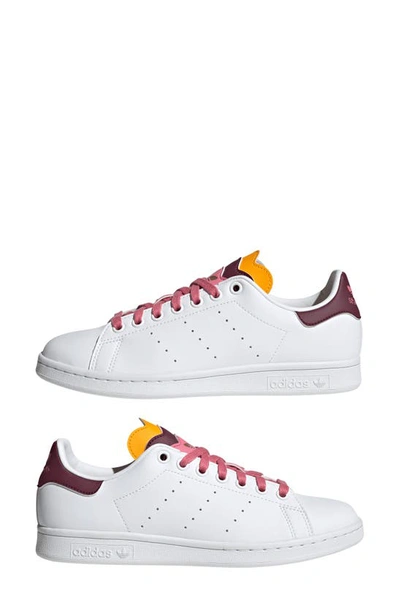 Shop Adidas Originals Primegreen Stan Smith Sneaker In White/ Rose/ Gold