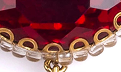 Shop Deepa Gurnani Hadlee Drop Earrings In Ruby