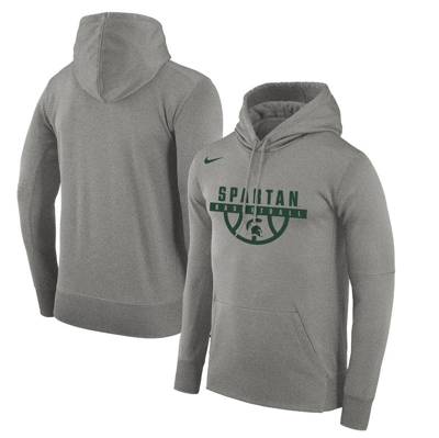Shop Nike Gray Michigan State Spartans Basketball Drop Circuit Performance Pullover Hoodie