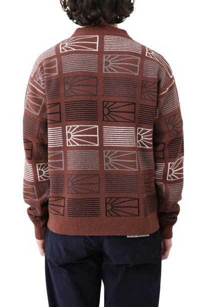 Shop Rassvet Gender Inclusive Logo Jacquard Sweater In Brown