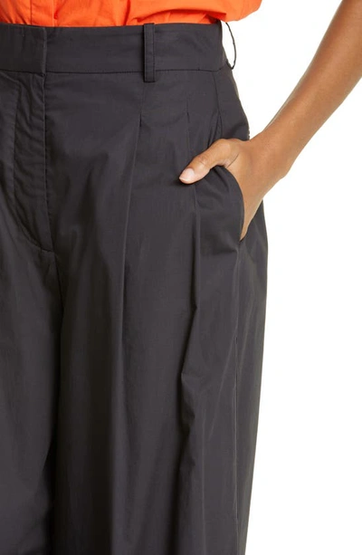 Shop Co Double Pleat Cuffed Wide Leg Pants In 001 Black