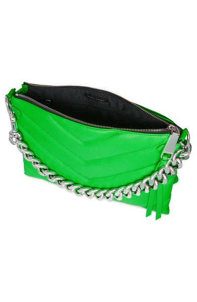 Shop Rebecca Minkoff Edie Maxi Leather Crossbody Bag In Neon Green
