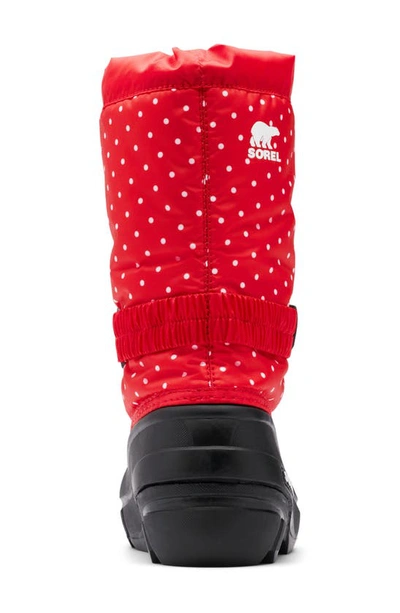 Shop Sorel Flurry Weather Resistant Snow Boot In Cherrybomb/ Black