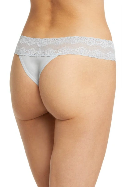 Shop Natori Bliss Perfection Thong In Dusty Light Blue