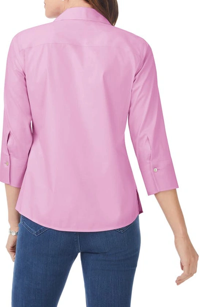Shop Foxcroft Mary Button-up Blouse In Orchid Bouquet