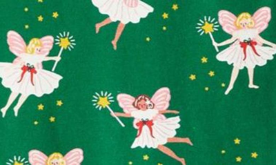 Shop Mini Boden Kids' Fun Bunny Print Long Sleeve Cotton Jersey Dress In Shady Glade Green Fairies