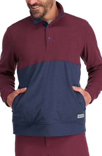 Shop Outdoor Research Trail Mix Snap Pullover In Kalamata/ Naval Blue