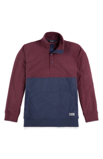 Shop Outdoor Research Trail Mix Snap Pullover In Kalamata/ Naval Blue
