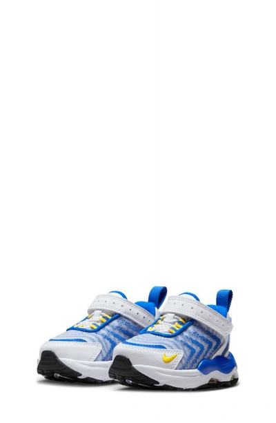 Shop Nike Kids' Air Max Tw Sneaker In White/ Blue/ Black/ Yellow