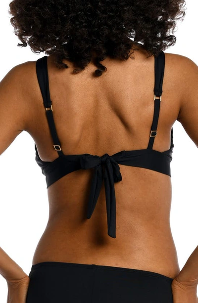 La Blanca Island Goddess Triangle Bikini Top In Black